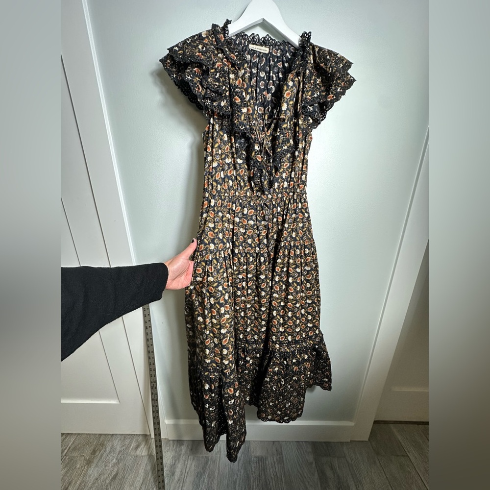 ULLA JOHNSON Yvette Floral Cotton Midi Dress Size 4 - Picture 16 of 17